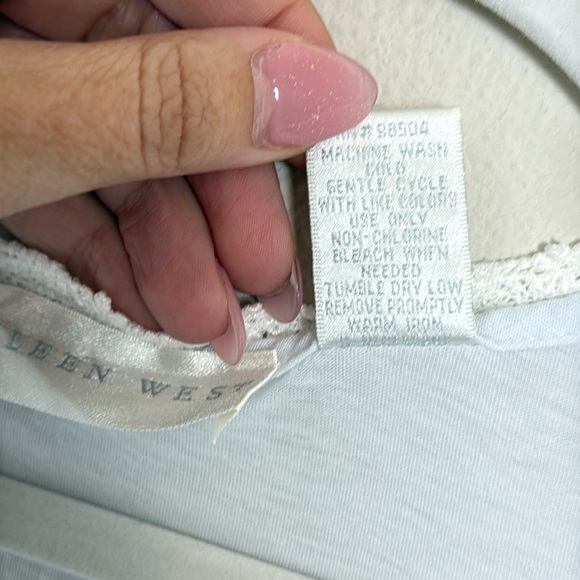 Eileen West Light Blue Cotton Blend Nightgown Size 2X - Picture 5 of 6